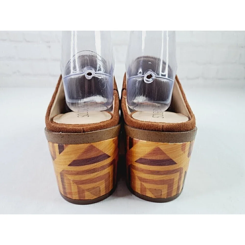 Sole Society Tammie Brown Leather Mules Women’s Size 10M - Picture 4 of 9